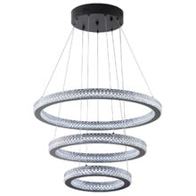 Jones Iron & Acrylic LED 3 Tier Pendant Light